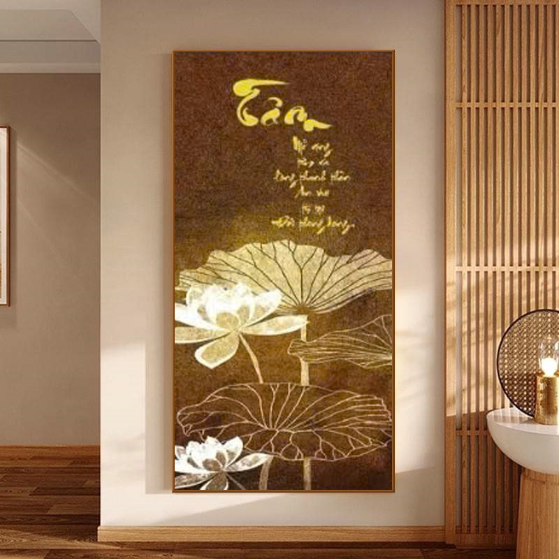 (HCM) Tranh treo tường tráng gương Tam thiện an trang trí phòng khách, phòng làm việc kèm đinh treo