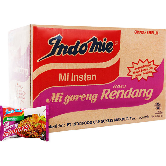 Mì Goreng Rendeng Vị Bò Cay Indomie (91G X 40 Gói/Thùng)