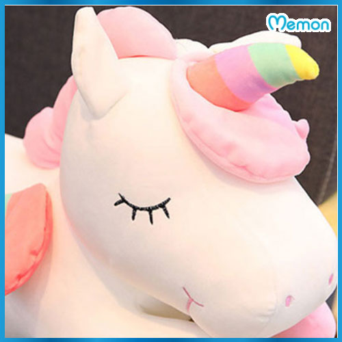 Gấu bông Unicorn cao cấp - Hàng chính hãng Memon - Đồ chơi thú nhồi bông Unicorn, Bông gòn PP 3D tinh khiết vải nhung mềm mịn, co dãn 4 chiều, sản phẩm bền đẹp, dễ sử dụng, an toàn cho bé