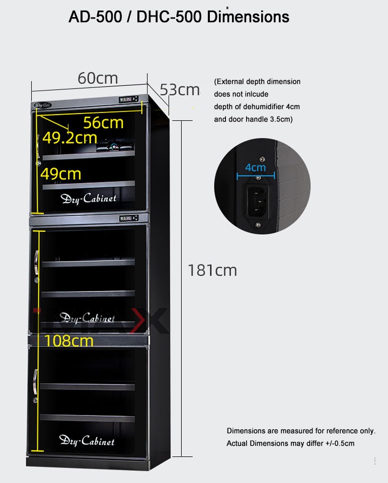 Tủ chống ẩm Dry Cabi AD-500, 500 lít - Hàng chính hãng