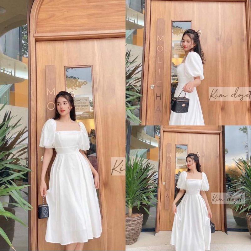 Đầm dự tiệc tay phồng xòe sang trọng Gamma Dress