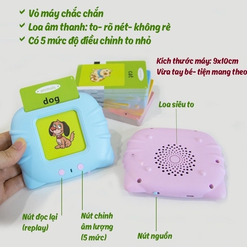 Đồ chơi giáo dục cho bé máy học song ngữ Anh-Việt bao gồm thẻ TILO KIDS TLK-1199