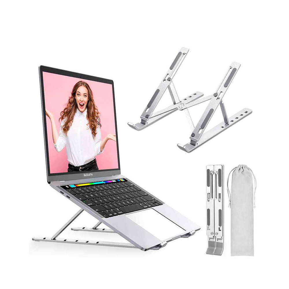 Stand/ Đế Nhôm Tản Nhiệt Dành Cho Macbook, Laptop Có Thể Gấp Gọn Và Điều Chỉnh 6 Nấc Độ Cao