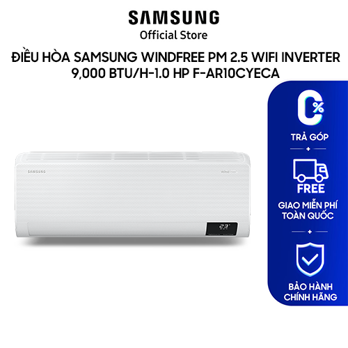 SAMSUNG Điều hòa WindFree PM2.5 Wifi Inverter 9,000 BTU/h (AR10CYECAWKNSV) - Hàng chính hãng (Giao hàng sau 20 ngày)