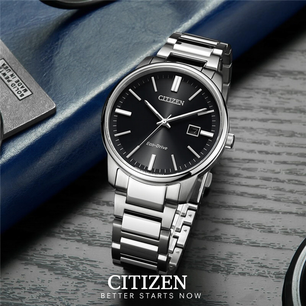 Đồng Hồ Nam Citizen Dây Thép Không Gỉ BM7521-85E - Mặt Đen (Sapphire)