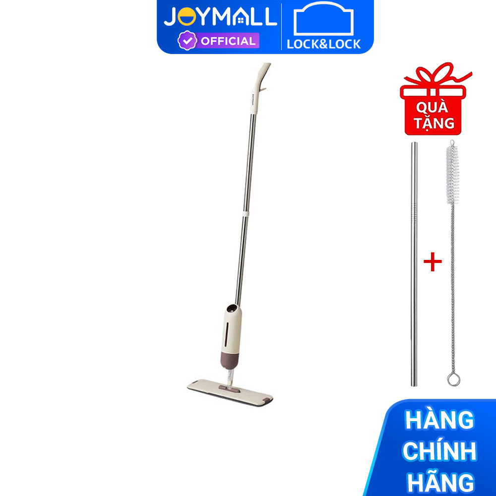 Cây Lau Nhà Dạng Xịt Nước Capsule Spray Mop Lock&Lock ETM472  Hàng Chính Hãng Tặng Thêm 1 Bông Lau Và Combo Ống Hút + Cọ Rửa