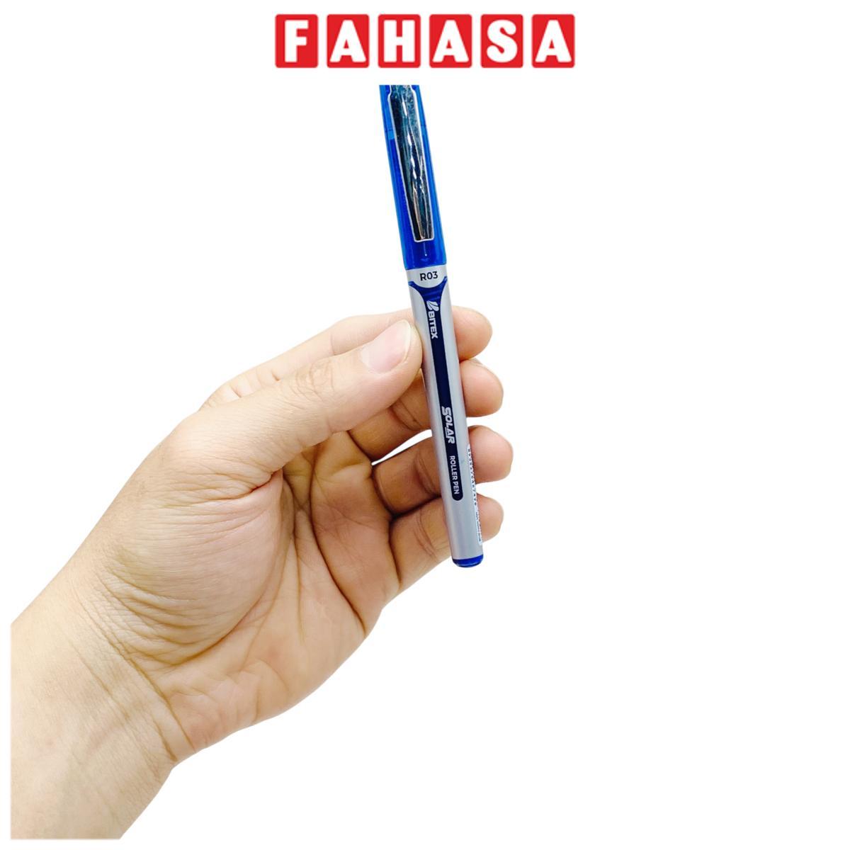 Bút Lông Bi Solar 0.5 mm - Bitex R03 - Mực Xanh