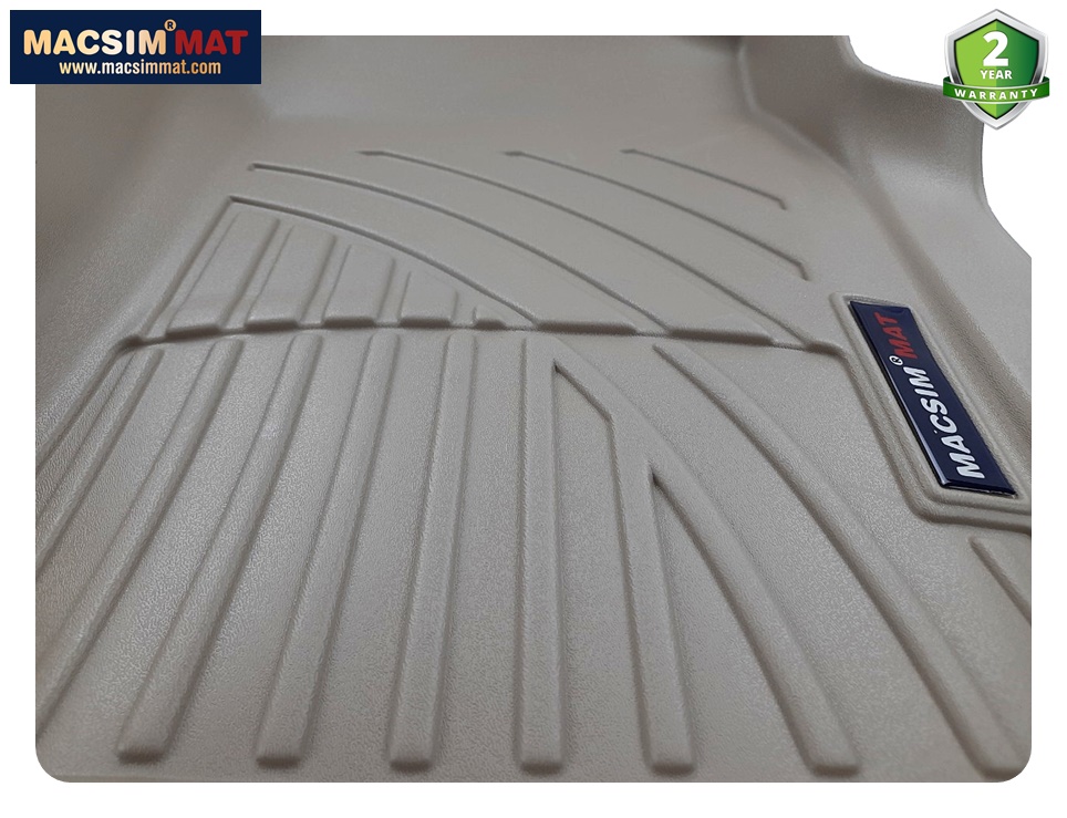 Thảm lót sàn xe ô tô Nissan Navara NP-300 (2015-2020) Nhãn hiệu Macsim chất liệu nhựa TPV cao cấp  màu be 