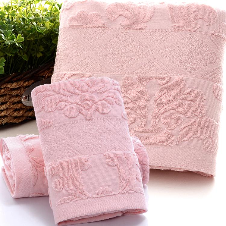 Set 3 Khăn siêu thấm chất liệu 100 cotton,1 khăn tắm lớn 70x140 + 2 khăn mặt 34x75-203