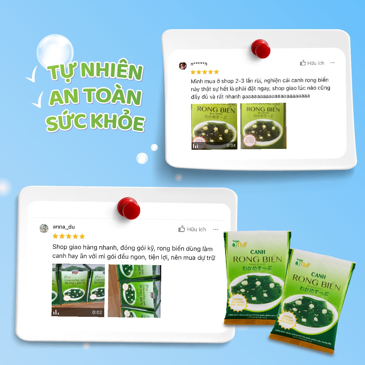 Thùng 12 hộp canh rong biển đậu hũ - TÂM MINH FOODS