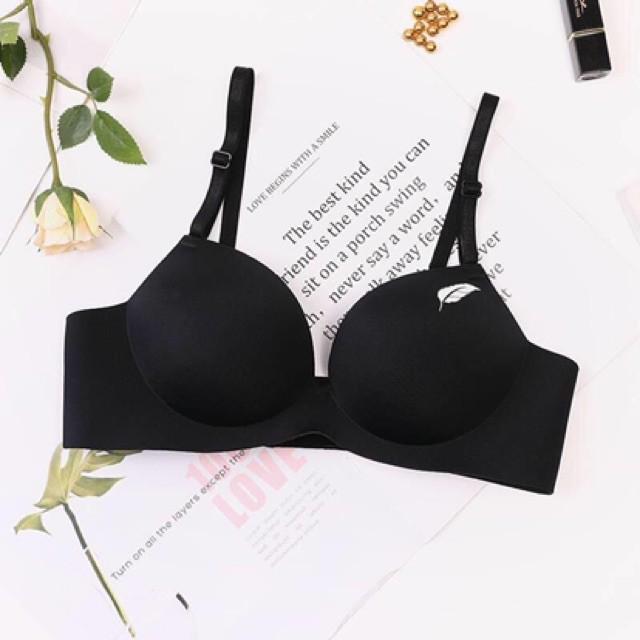 Áo Lót Nữ Su Đúc Hình Lá Không Gọng Đệm Dày Nâng Ngực A01 có ảnh thật