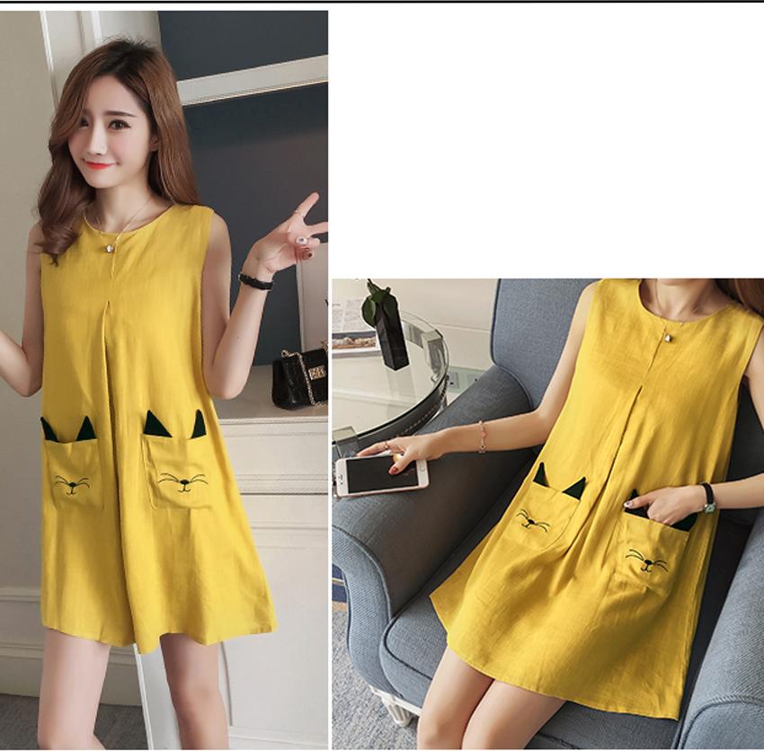 Đầm suông nữ chất mát kiểu dáng Hàn Quốc