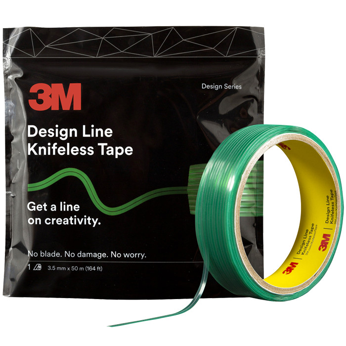 BĂNG KEO CHỈ CẮT DECAL WRAP ĐỔI MÀU XE 3M DESIGN LINE KNIFELESS TAPE - 50M