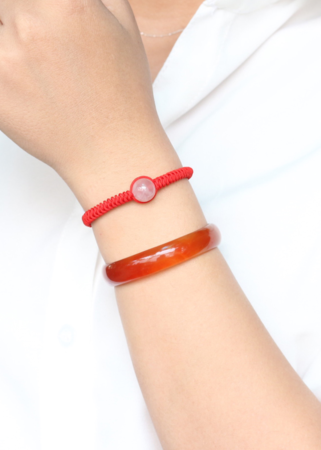 Vòng Tay Kết Dây Hạt Đá Thạch Anh Hồng Ngọc Quý Gemstones GA15