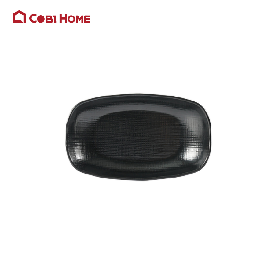 Tô chữ nhật màu đen nhám bằng melamine