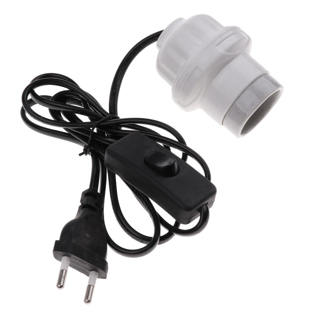 EU-plug E27 Heat Basking Lamp Holder Reptile Infrared Heater Light Socket