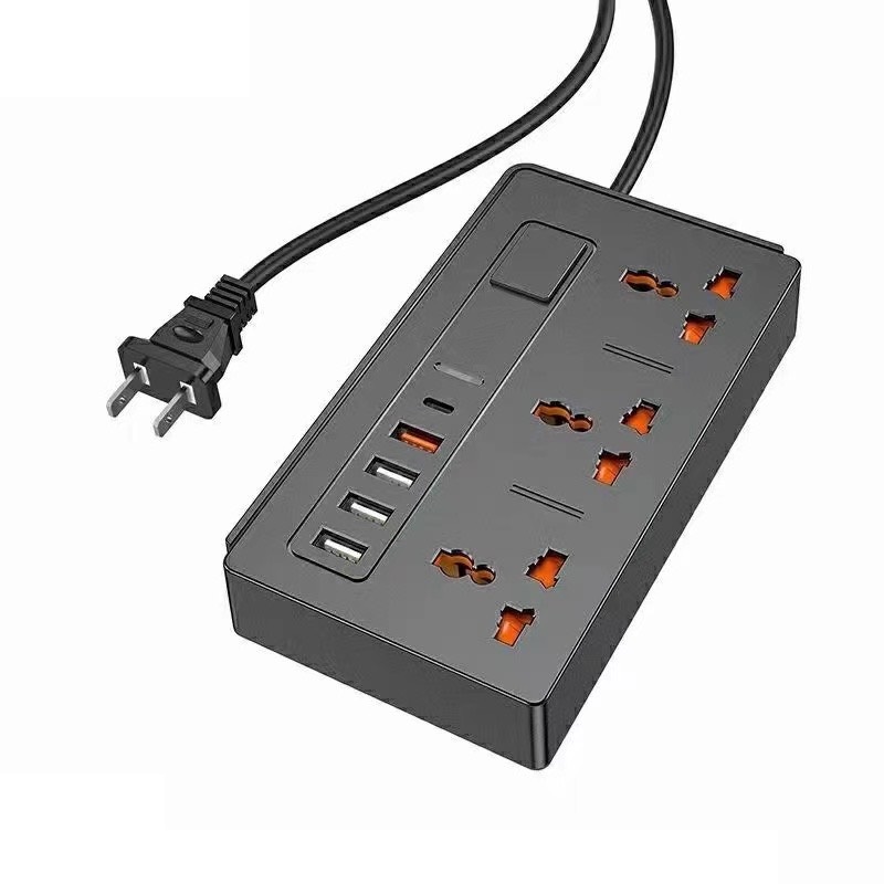 Ổ điện cao cấp đa năng, thông minh 4 cổng USB, 3 cổng AC 220V OLAPLE an toàn chống giật, chống cháy nổ an toàn - Hàng nhập khẩu