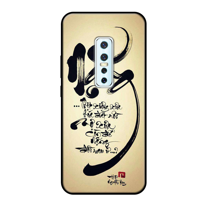 Ốp lưng điện thoại Vivo V17 PRO viền silicon dẻo TPU  hình Thư Pháp - Hàng chính hãng