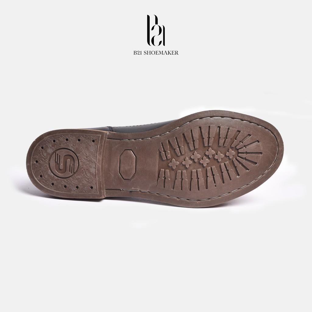 Giày Tây Nam Da Bò Sáp Đế CORK NIKTRIAL Lót Giày Tăng Chiều Cao Đệm Khí Tăng 2cm Thời Trang Vintage - B21 Shoemaker