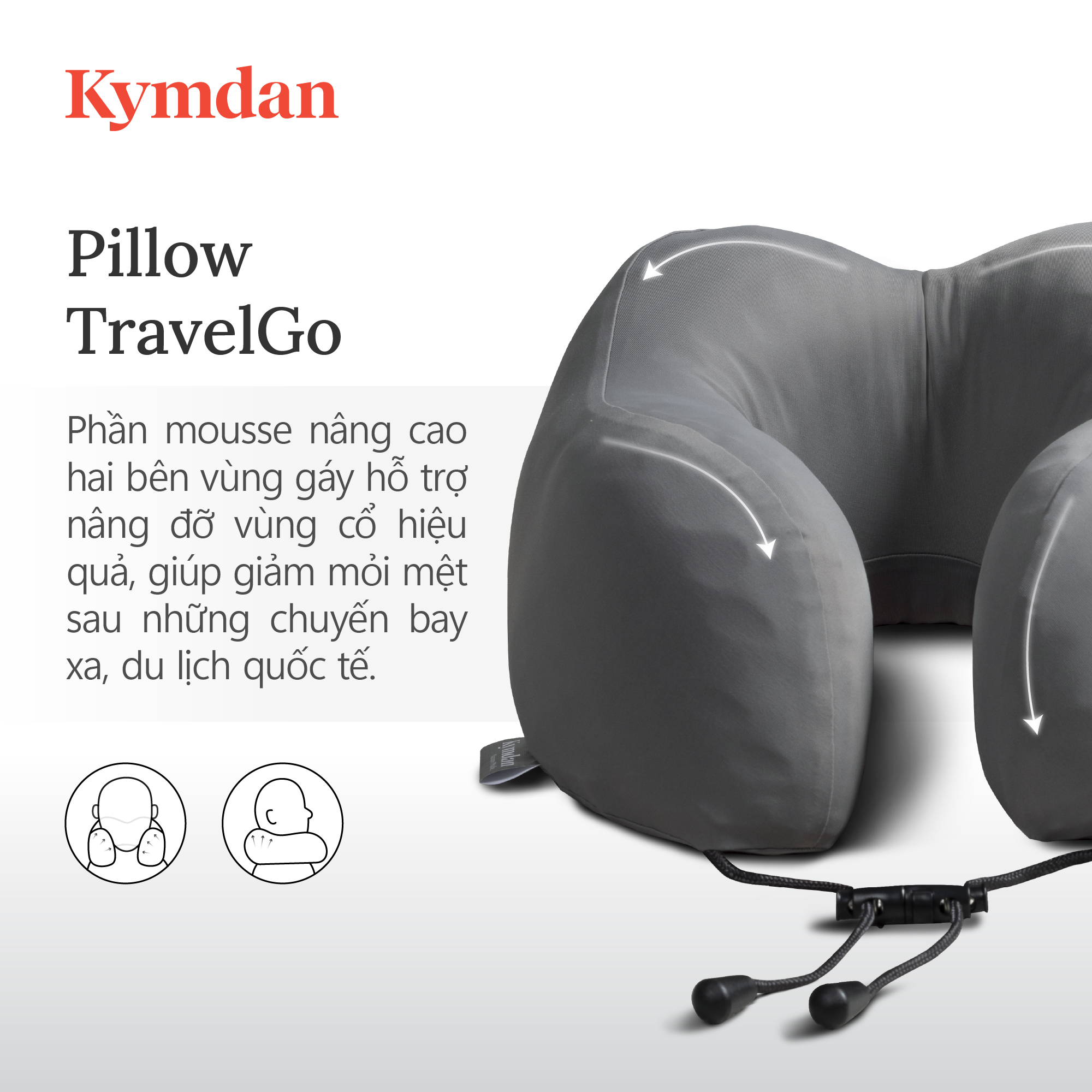 Gối Kymdan Pillow TravelGo