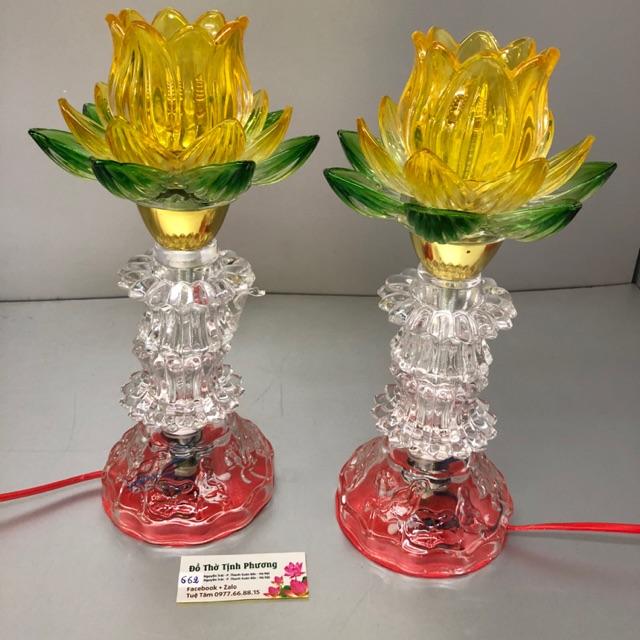 Đèn thờ cánh thủy tinh 3 lớp KH12966