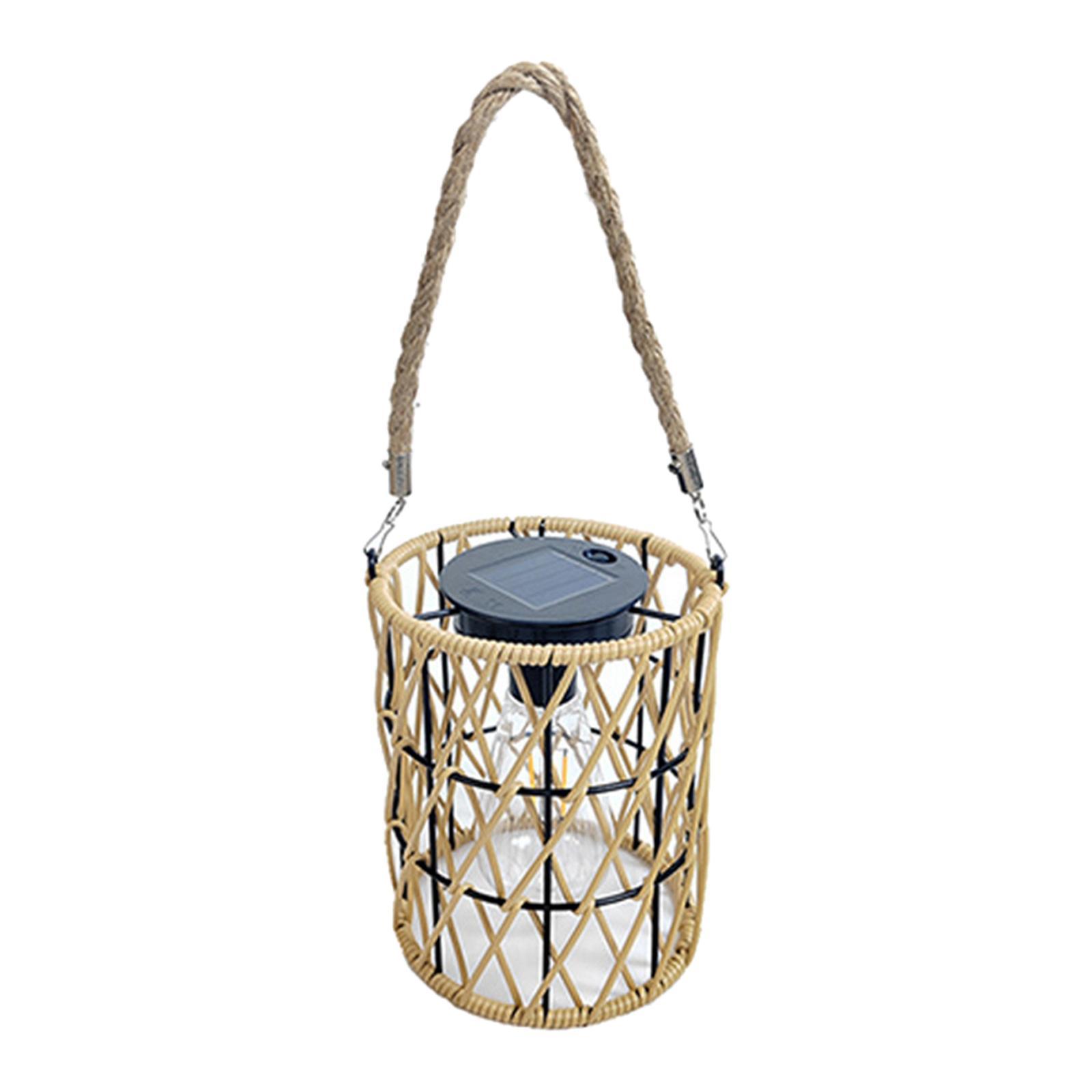 Solar Outdoor Lamp Boho Lamp Hanging Lamp with Bulb for Pathway Outside Porch