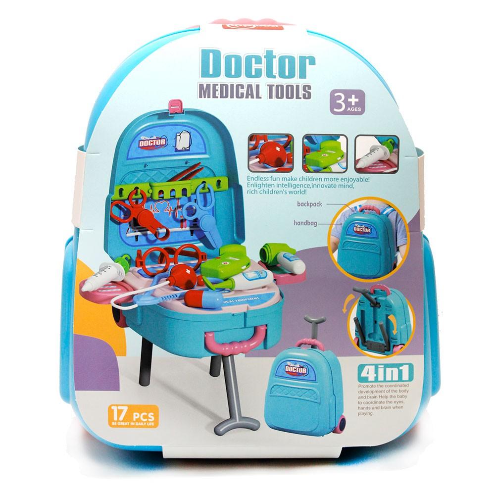 Bộ đồ chơi lắp ghép chủ đề bác sĩ 4 in 1