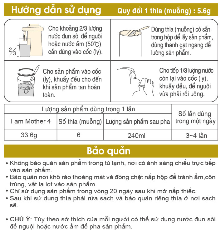 Sữa Bột Namyang I Am Mother 4 800g