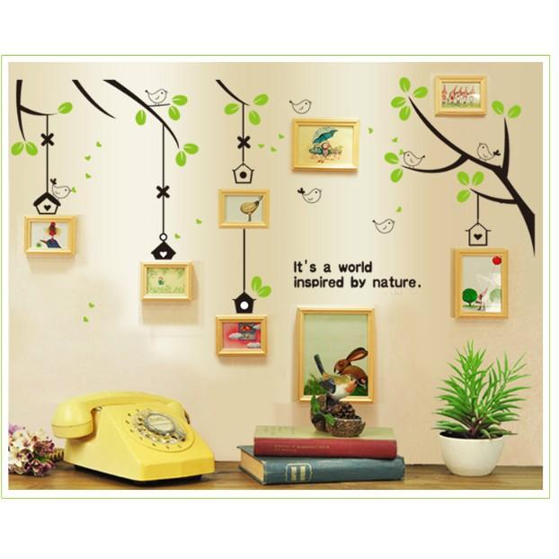 Decal trang trí nhánh cây xanh