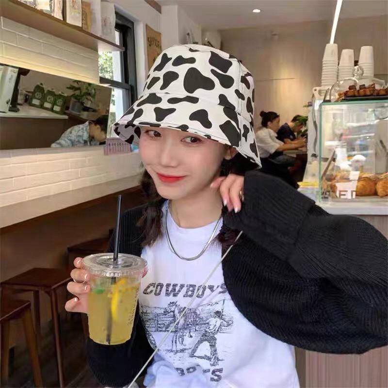 Nón bucket vành tròn unisex Bò Sữa nam nữ phong cách ulzzang