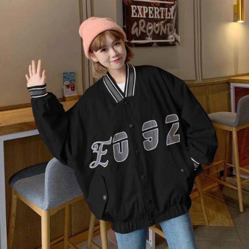 Áo khoác bomber dù 2 lớp unisex in logo 2 thân có viền thời trang teen hè