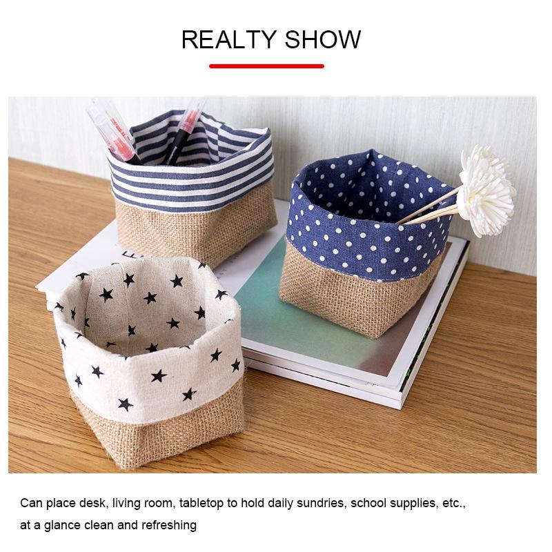 Túi Vải Lanh Cotton Treo Tường Đựng Đồ Đa Năng