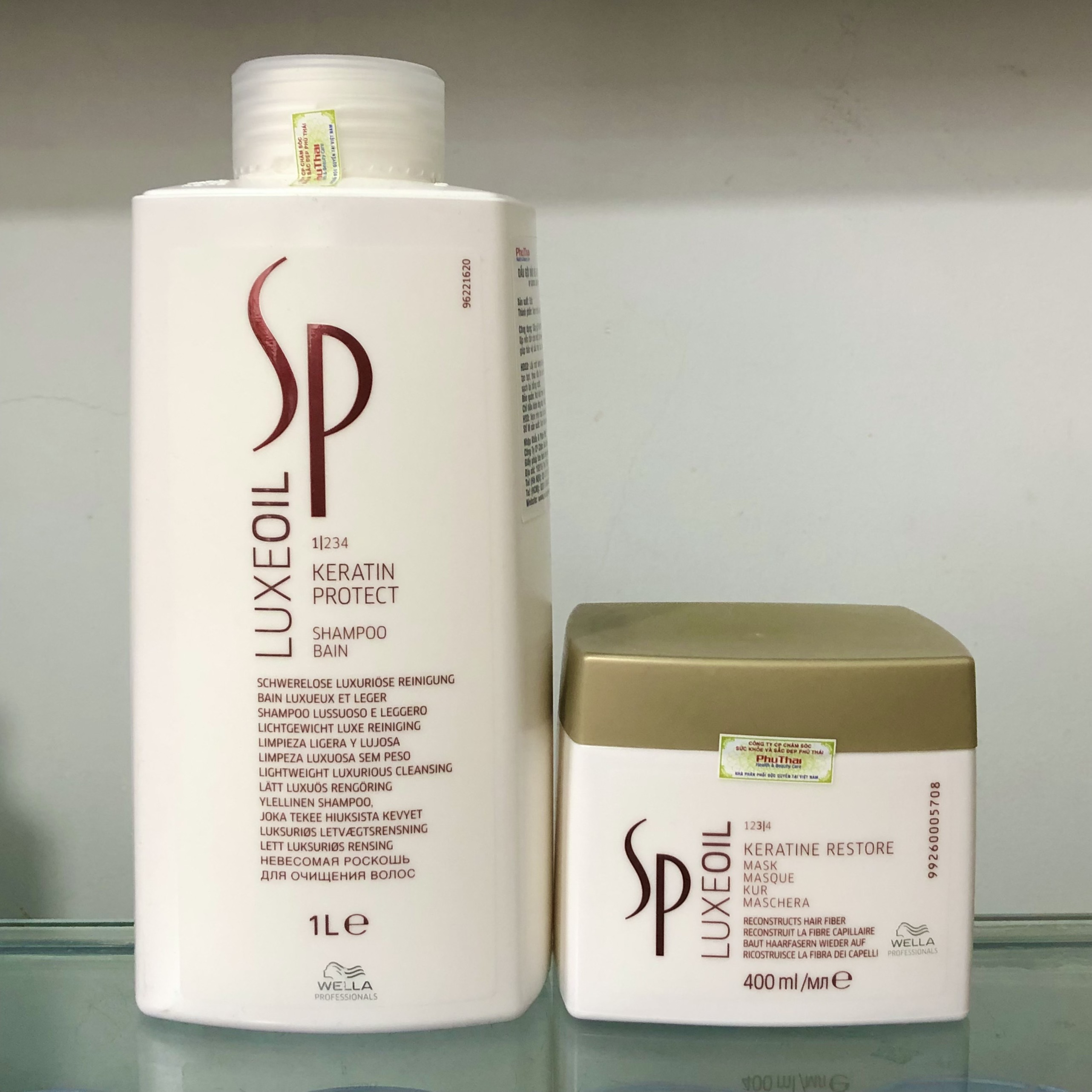 BỘ DẦU GỘI Ủ WELLA SP LUXEOIL KERATIN PROTECT SIÊU MỀM MƯỢT PHỤC HỒI TÓC ĐỨC 1000ML/400ML