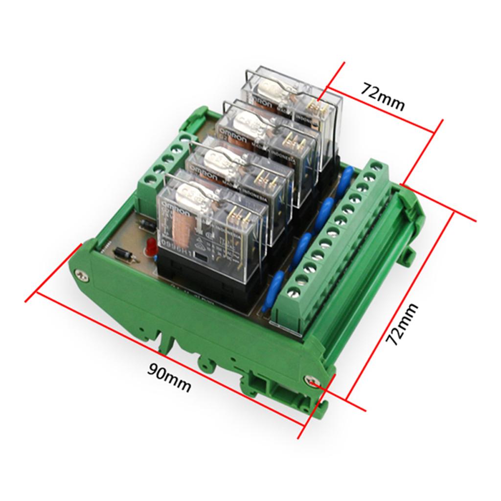 24V DC 4-Channel Relay Shield Module Expansion Board for Raspberry
