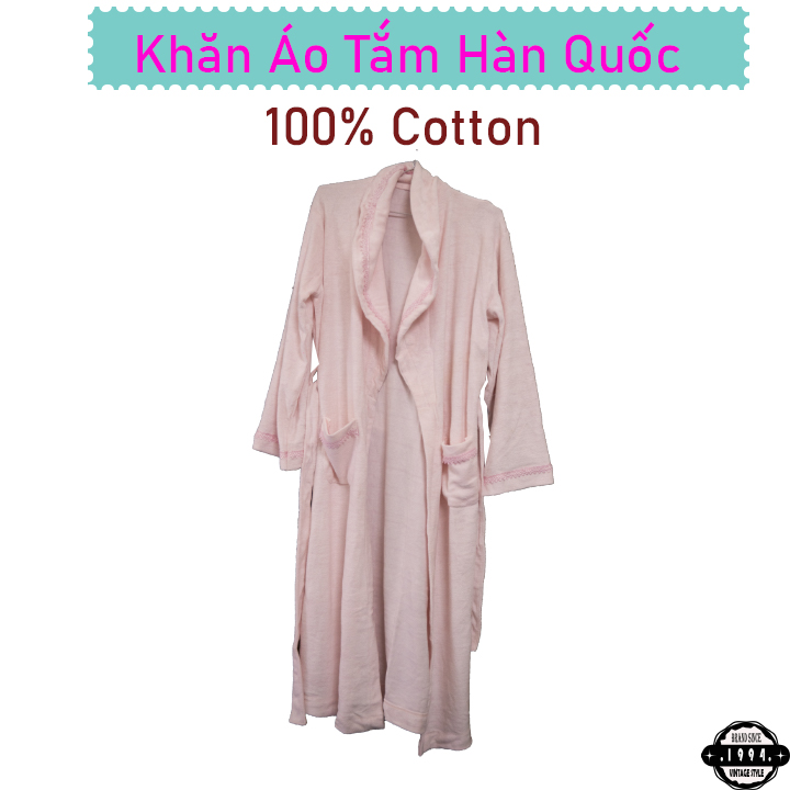 Áo choàng tắm Hàn Quốc 100% Cotton