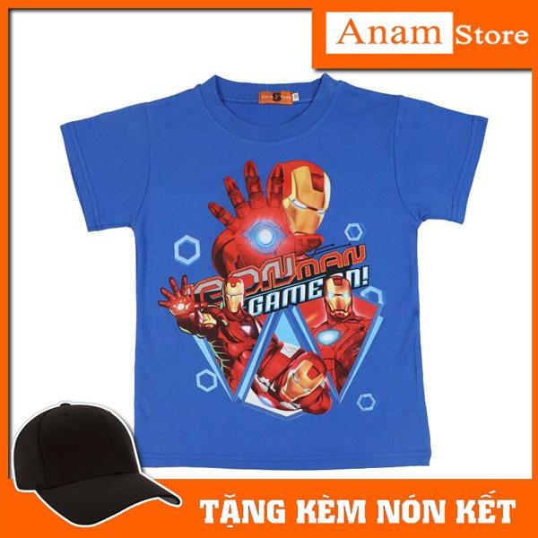 Áo thun trẻ em Iron Nam, Tặng Kèm nón kết, Có size Người Lớn, Anam Store