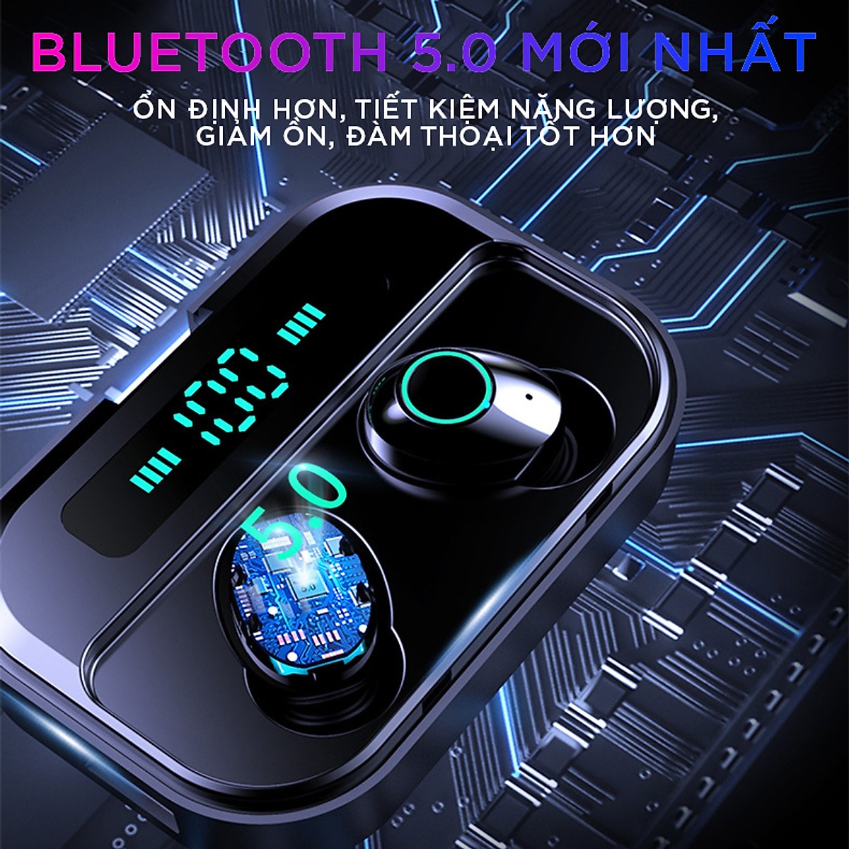 Tai Nghe Bluetooth ANNCOE Tezos M7 Chất Lượng Cao - Chống Nước IPX7 - Nghe 90h - Tích Hợp Micro - Tự Động Kết Nối - Tương Thích Cao Cho Tất Cả Điện Thoại - Hàng Chính Hãng