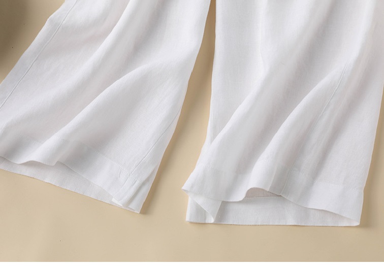 Quần linen suông nữ cạp chun ,quần nữ đi biển mặc thoáng mát ,dễ phối QD08