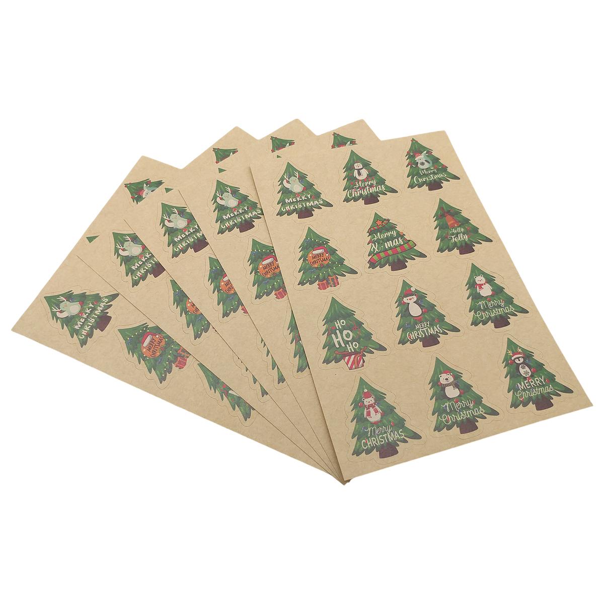 Bộ Sticker Kraft Cây Thông Noel - Teenage 02 (5 Tờ)