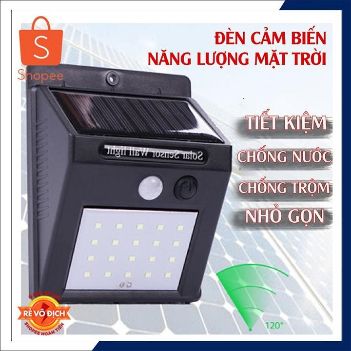 Đèn LED Cảm Biến Sân Vườn Năng Lượng Mặt Trời 20LED