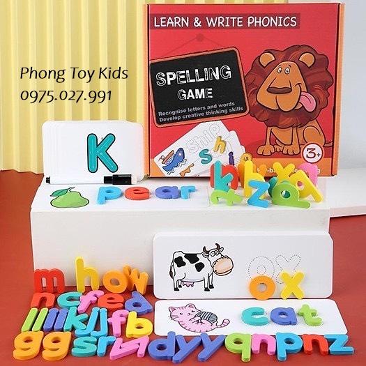 Spelling game Sư Tử - Trò chơi đánh vần ghép từ vựng tiếng Anh 52 chữ cái, rèn luyện tư duy và trí nhớ cho bé