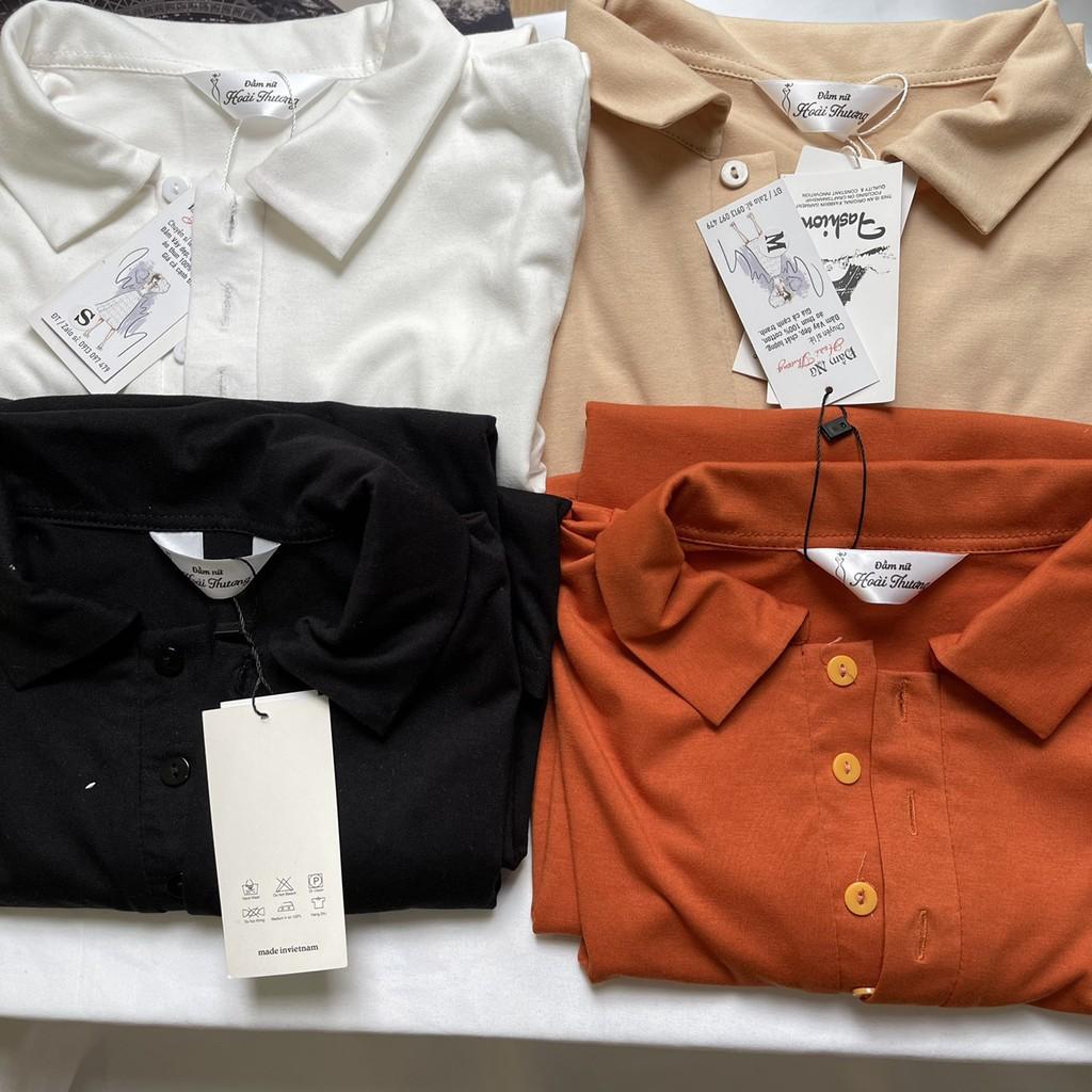 Váy polo dáng xòe chất đẹp, form chuẩn/ Đầm nữ ôm body form cơ bản dễ mặc nhiều màu tôn dáng quyến rũ