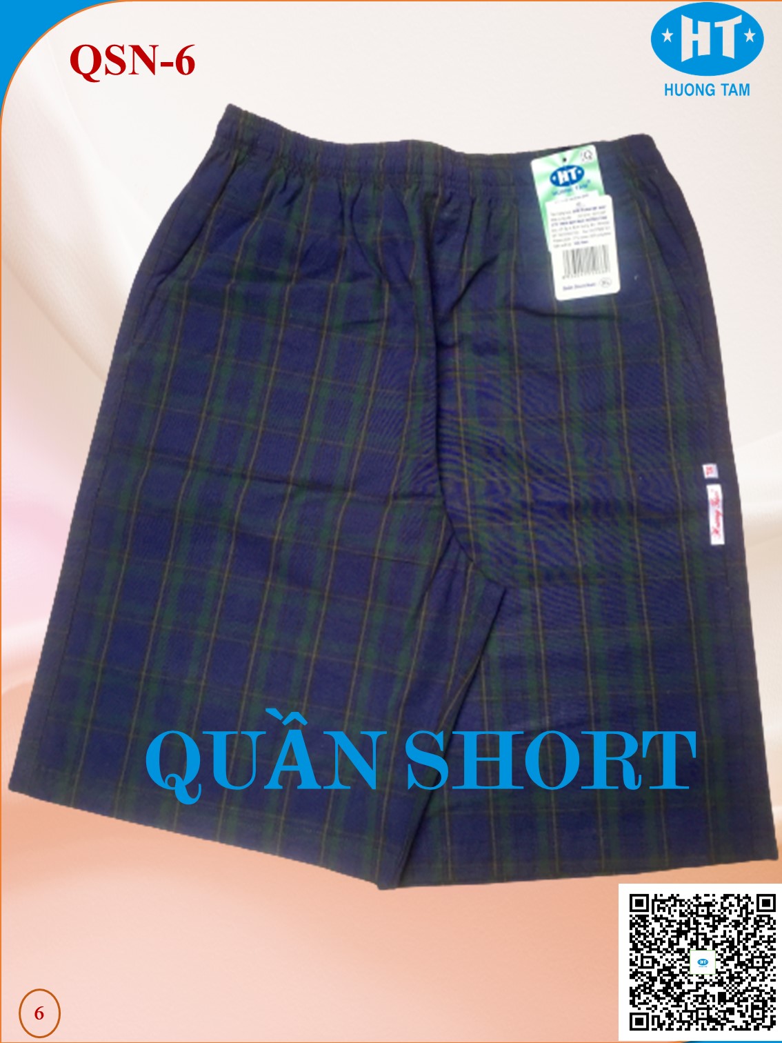 Quần Short HUONGTAM  nam cao cấp(QSN). Chất liệu vải loại tốt: mềm mại, thoáng mát, không phai màu.