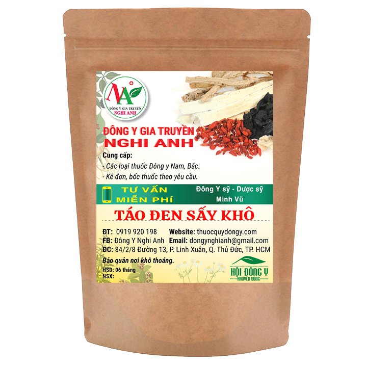 Táo Đen - Táo Tàu Sấy Khô 500gr Quả To Đỏ Đều Và Đẹp Loại 1 Đông Y Nghi Anh