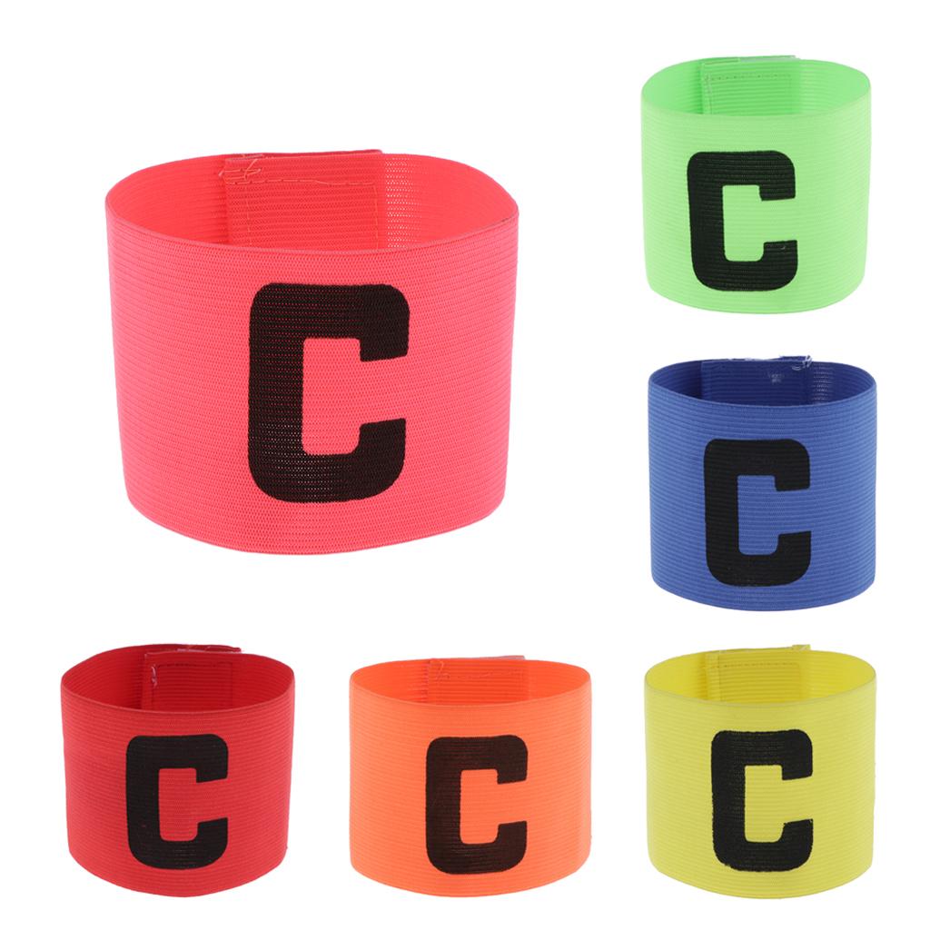 Captain Armband Football Soccer Sports Adjustable Arm Bands Fluorescent