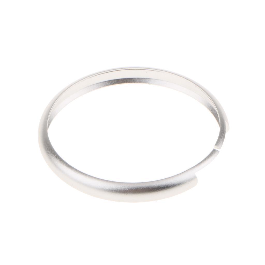 2Pcs 45mm Aluminum Remote Control Key Protctive Ring Trim Chain for 2008 and up - Sliver & Yellow