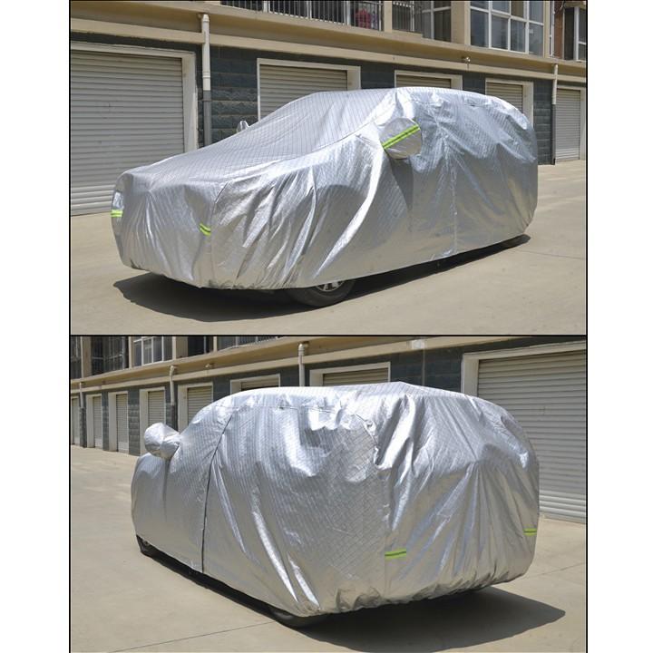 Hình ảnh Bạt phủ xe ô tô 7 chỗ Mitsubishi Pajero 3 lớp chống nóng, chống thấm, chống bụi. Bạt phủ xe Pajero Sport