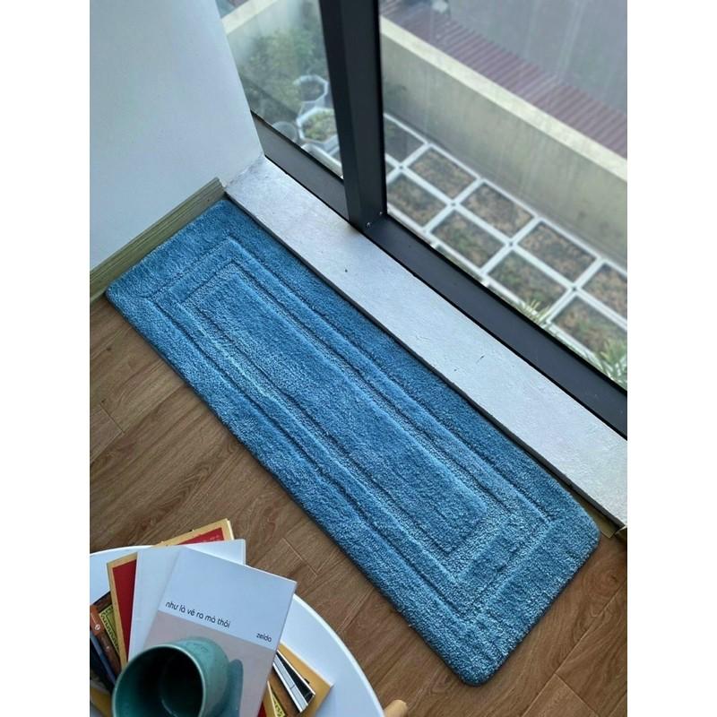 Thảm cửa trang trí nhà chùi chân dệt len cao cấp bền đẹp size 40x120cm