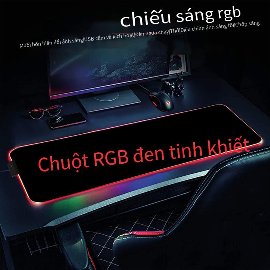 Phong Cách Mới Nhất Lock Edge RGB Dạ Quang Miếng Lót Chuột Chơi Game Chống Trượt Cô Gái Hoạt Hình Quá Khổ Sạc Không Dây Miếng Lót Chuột