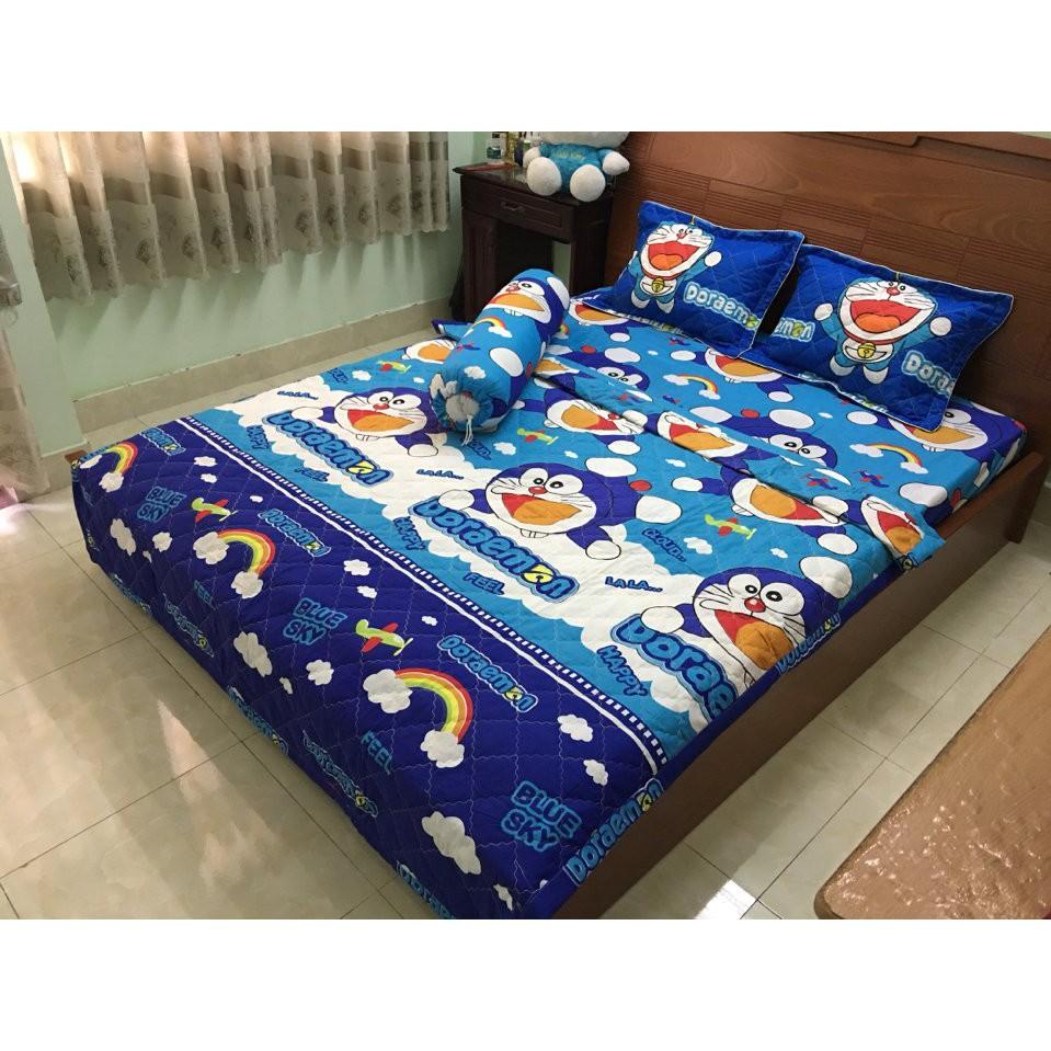 Bộ chăn ga gối hè chần gòn 1m6x2mx10cm nhiều mẫu